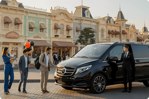 Family at Disneyland Paris